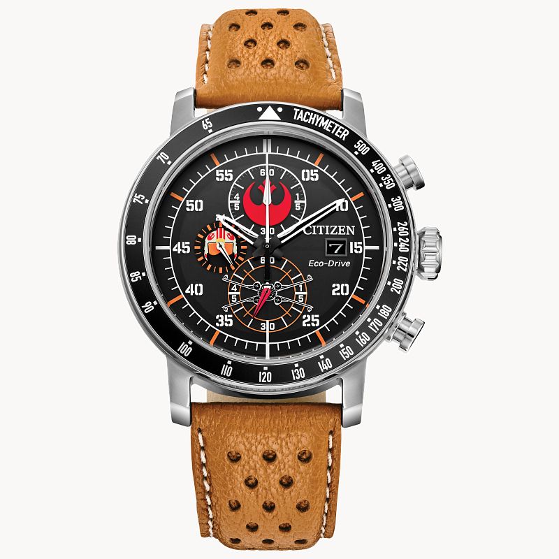 Rebel Pilot Black Dial Leather Strap CA0761 06W CITIZEN